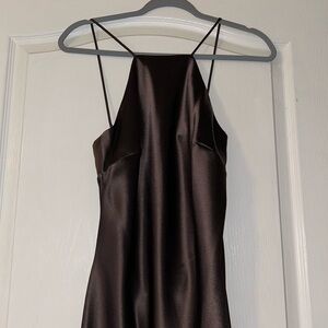 ABS Allen Schwartz Satin Midi with low swoop back NWT